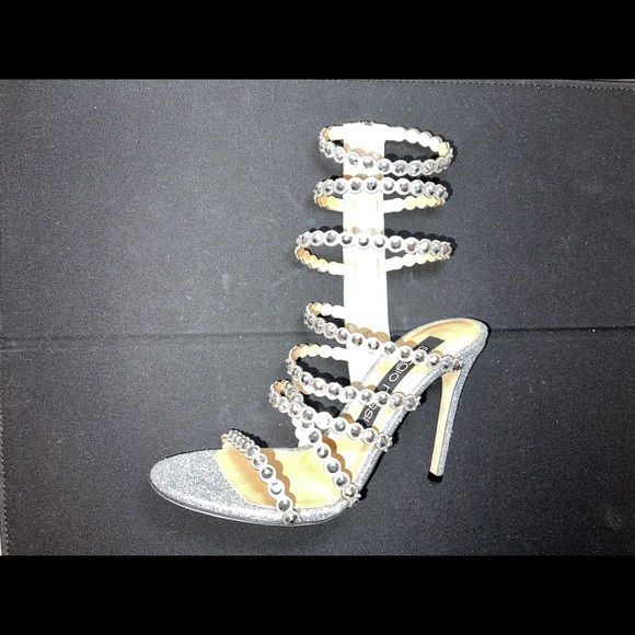 Sergio Rossi Kimberly 105 Crystal Heeled Sandals - Picture 7 of 15
